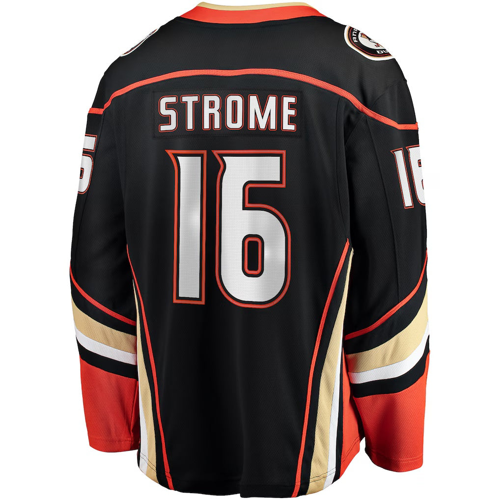 Anaheim Ducks #16 Ryan Strome Fanatics Black Home Breakaway Embroidery Jersey