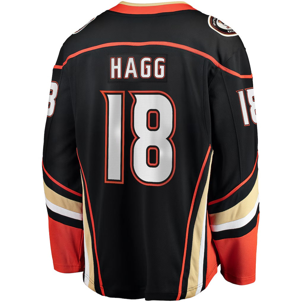 Anaheim Ducks #18 Robert Hagg Fanatics Black Home Breakaway Jersey