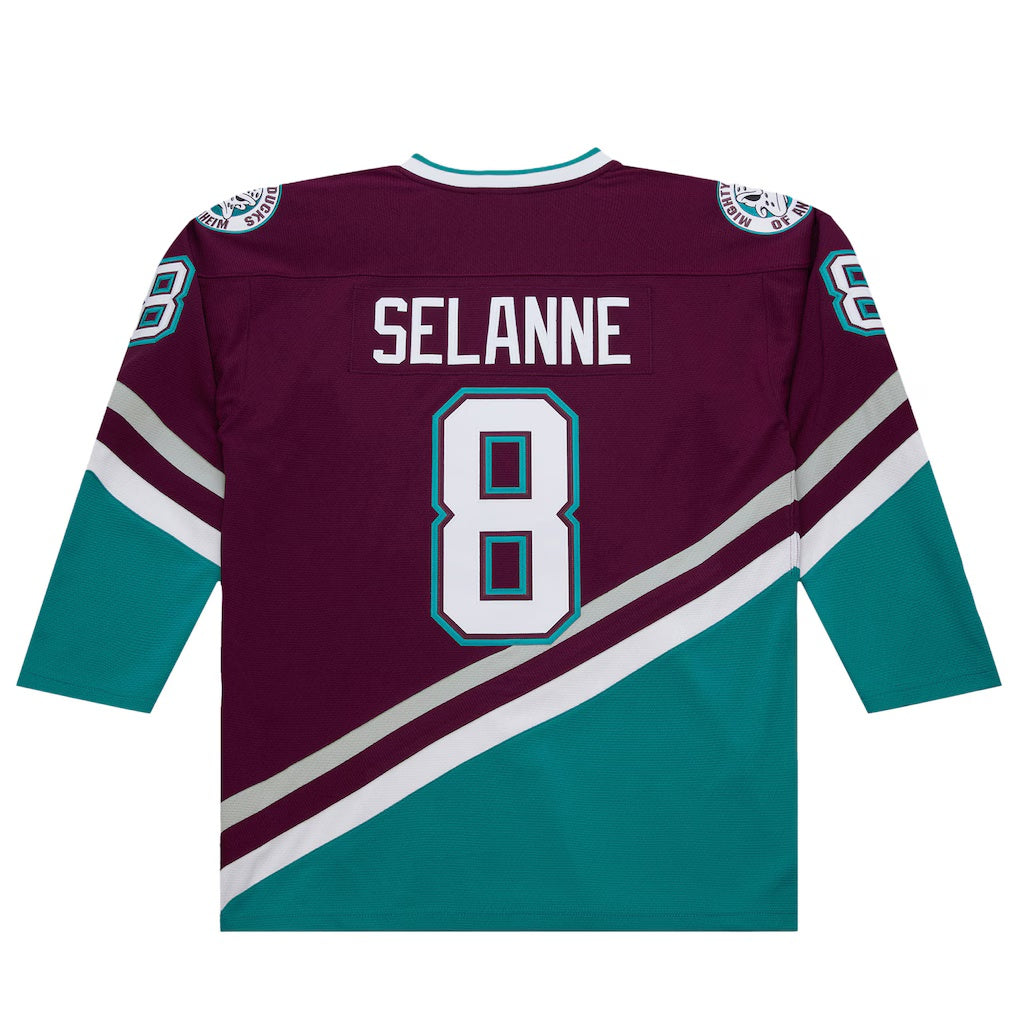 Anaheim Ducks #8 Teemu Selanne Purple 1996-97 Power Play Embroidery Jersey