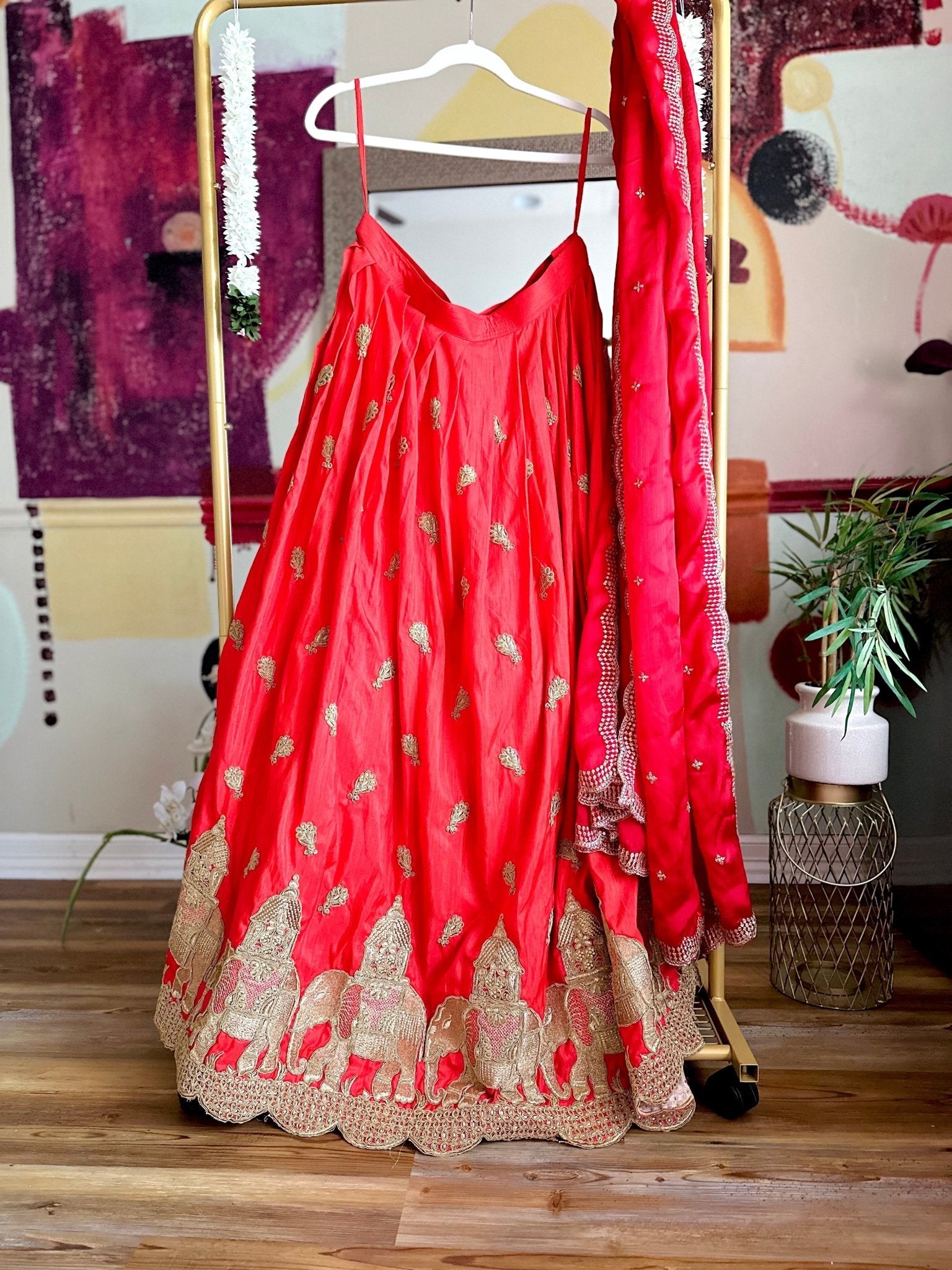Crimson dream lehenga set