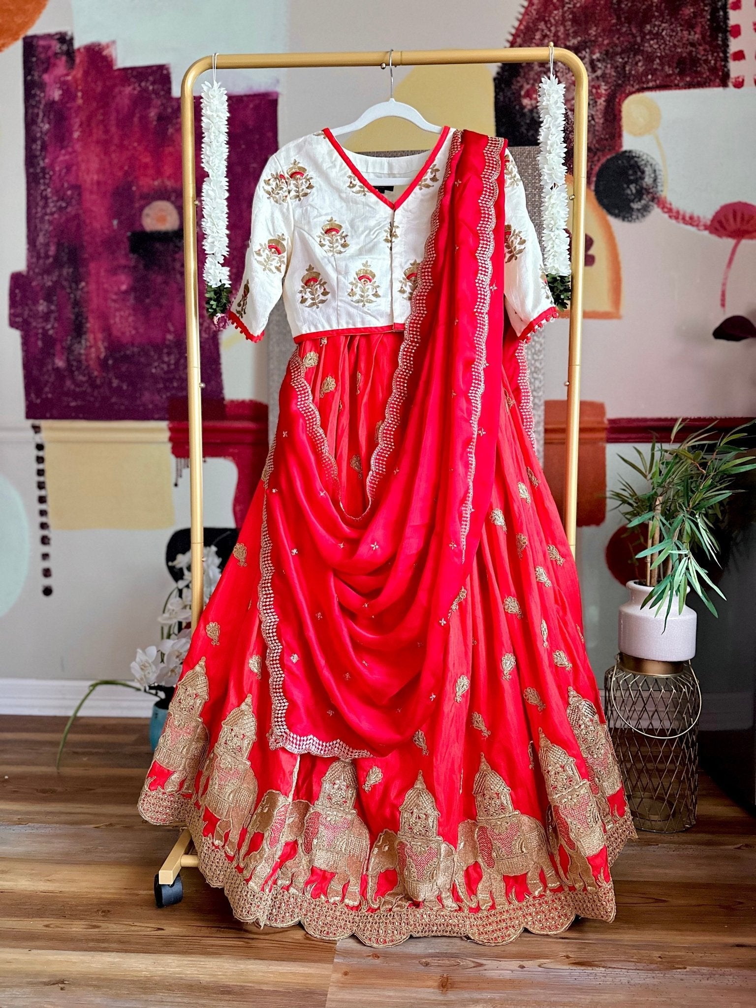 Crimson dream lehenga set